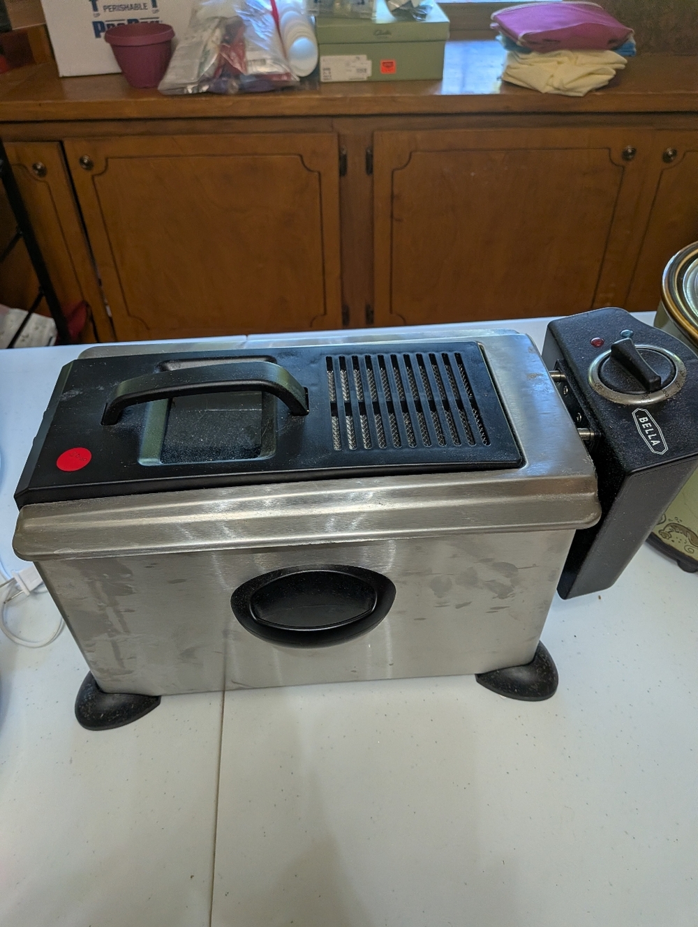 Bella Stainless Steel Deep Fryer with Black Accents